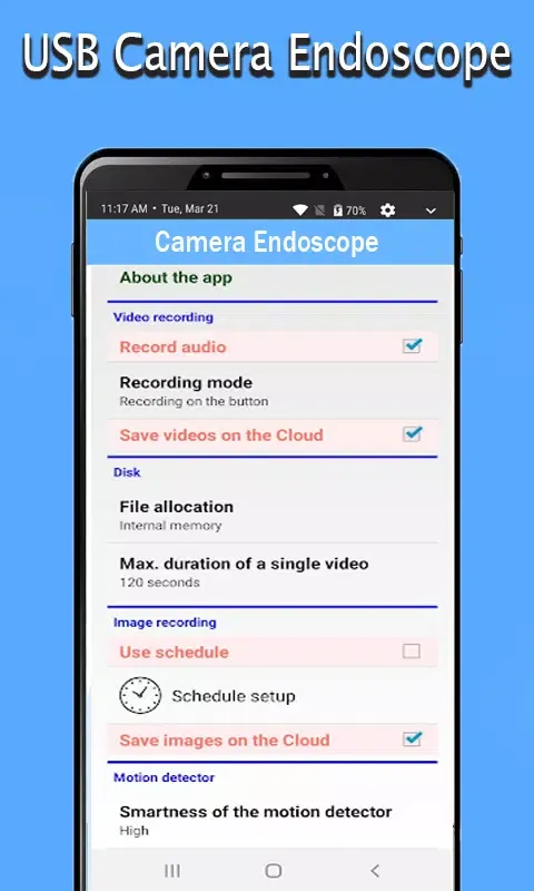 Capturas de pantalla de Endoscope HD Camera