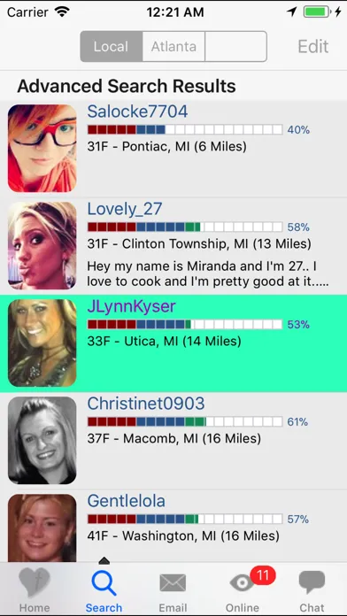Tangkapan layar Christian American Singles