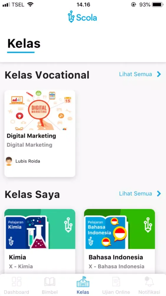 Ảnh chụp màn hình của SCOLA LMS for Student