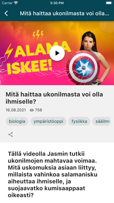 Capturas de pantalla de Yle Triplet