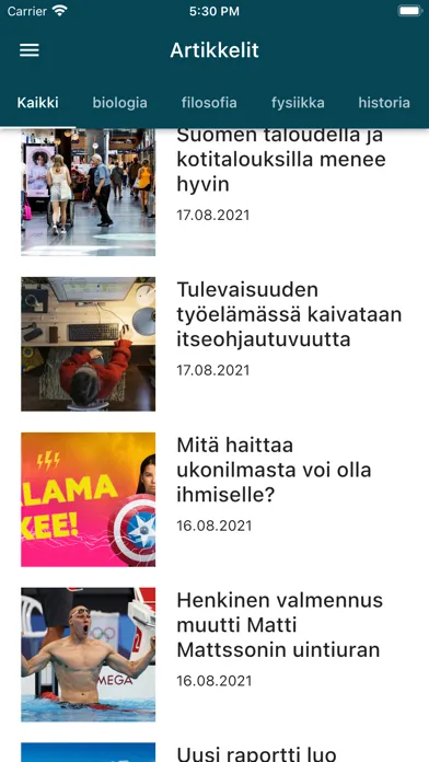 Capturas de pantalla de Yle Triplet