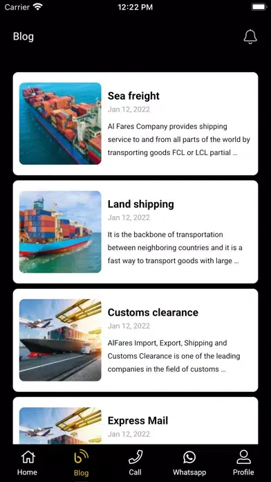 Tangkapan skrin AlFares Freight