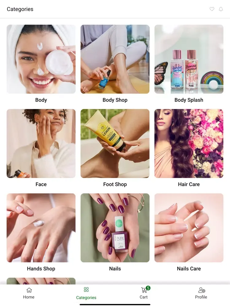 Tangkapan layar NAAS Naturals iPad 