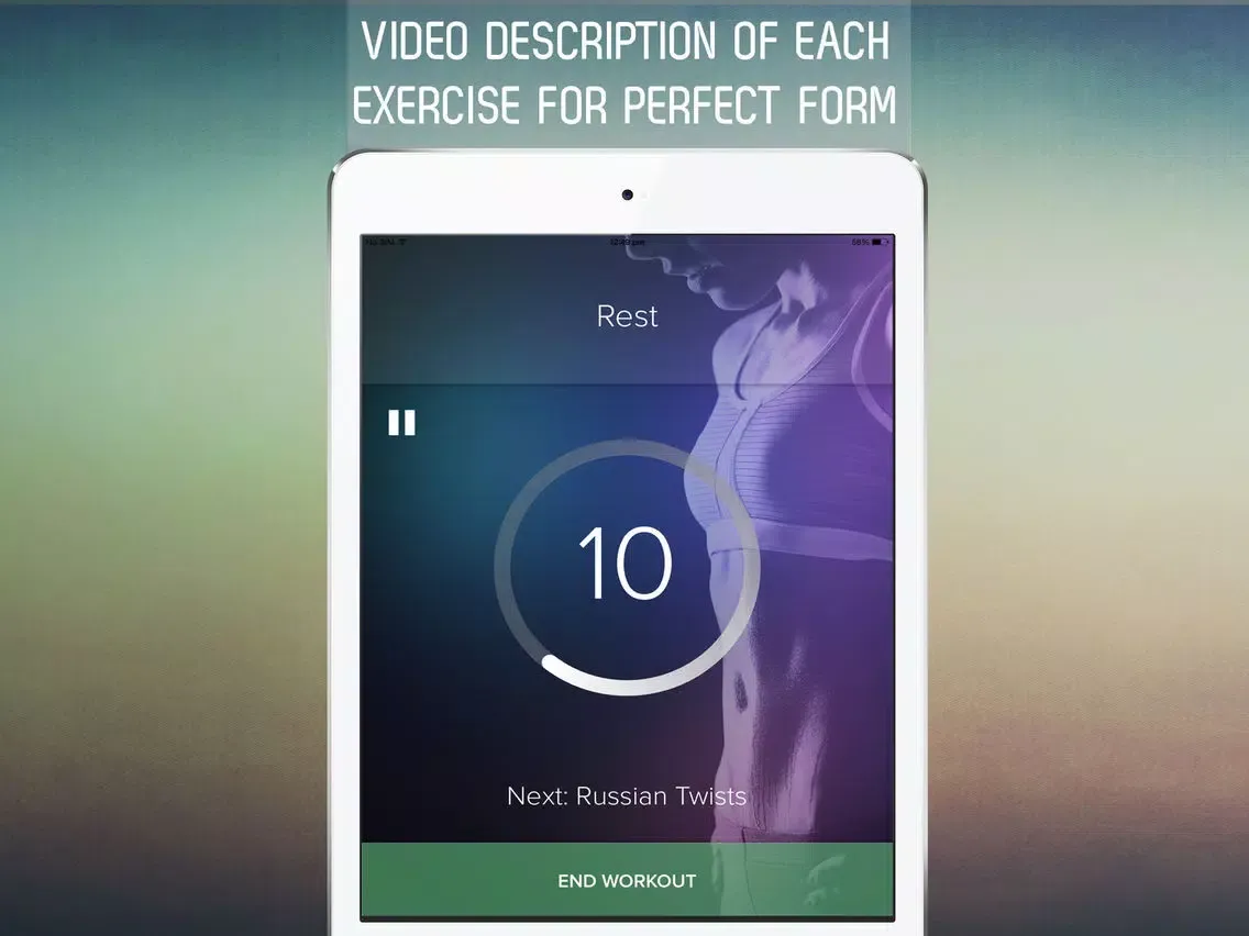 7 Minute Sexy Abs Workout for Fab Abs in 30 Days iPad  Screenshots