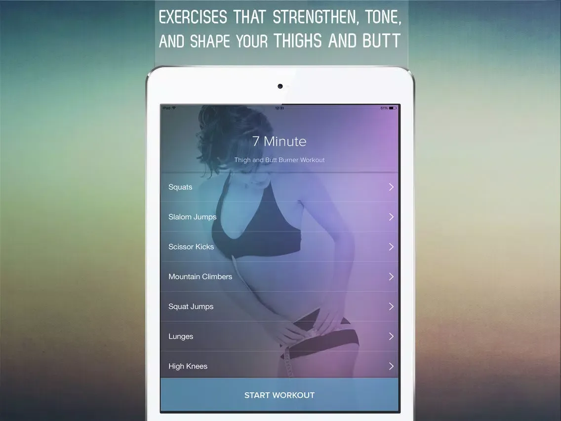 7 Minute Thigh and Butt Blaster Workout for Getting A Thigh Gap iPad  Screenshots