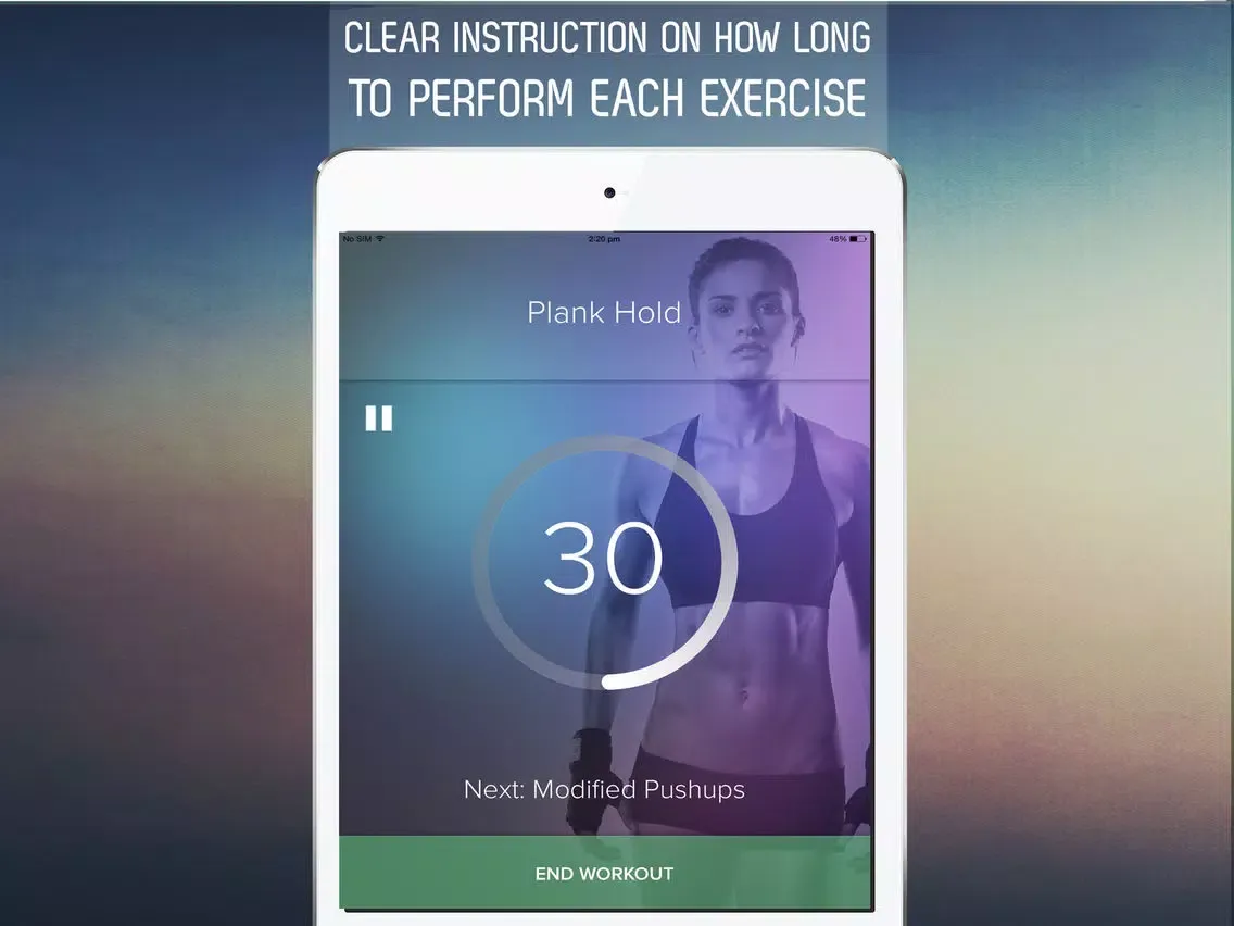 7 Minute Upper Body Challenge Workout for Toning Arms, Shoulder, Chest, Back, and Abs iPad  Screenshots