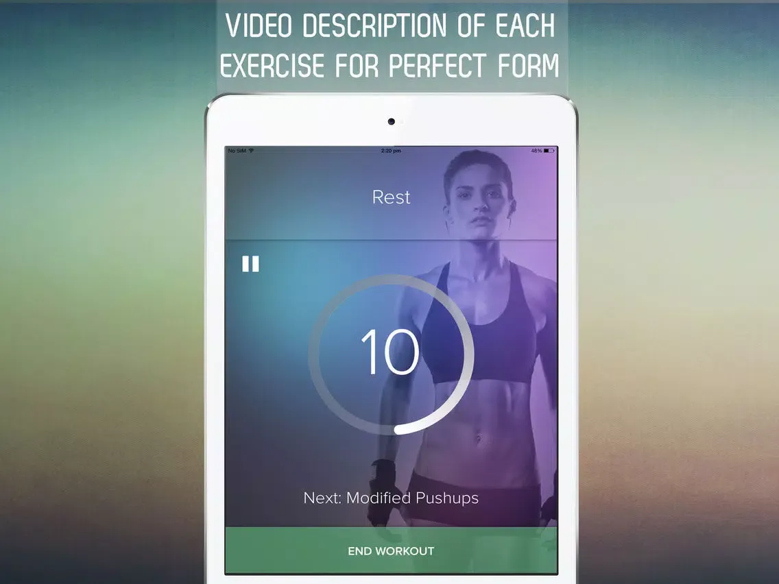 7 Minute Upper Body Challenge Workout for Toning Arms, Shoulder, Chest, Back, and Abs iPad  Screenshots