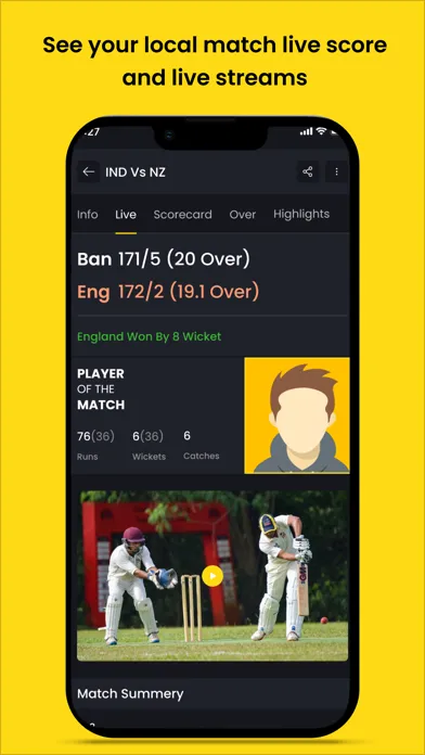 Ảnh chụp màn hình của ScoreBee