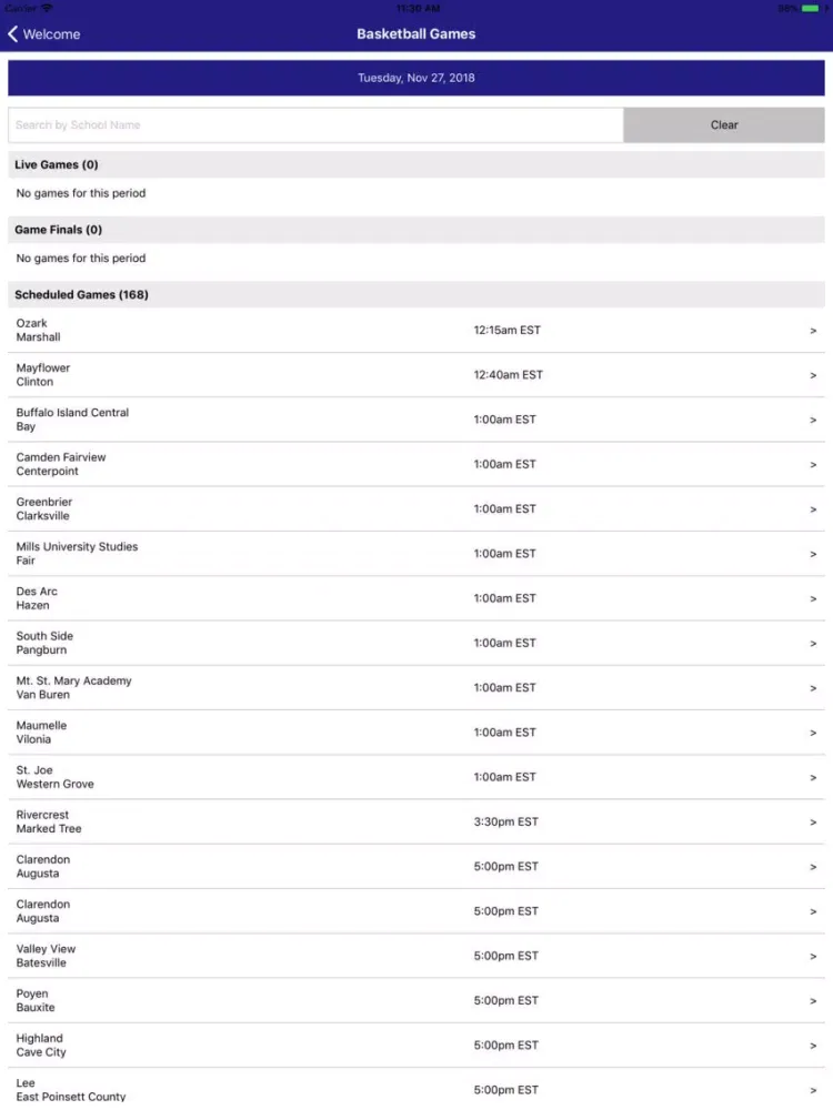 Arkansas Activities Assoc. iPad 应用截图