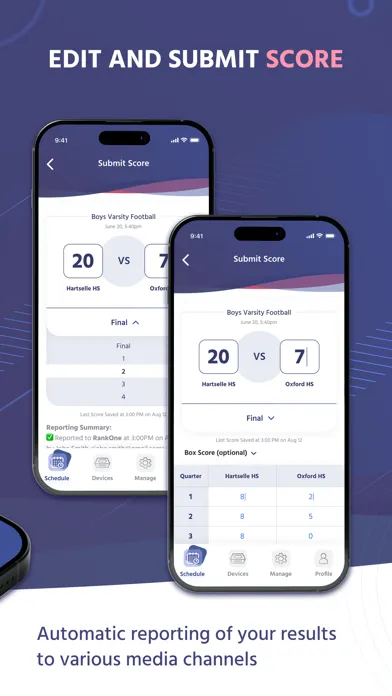 Scorebird Admin スクリーンショット