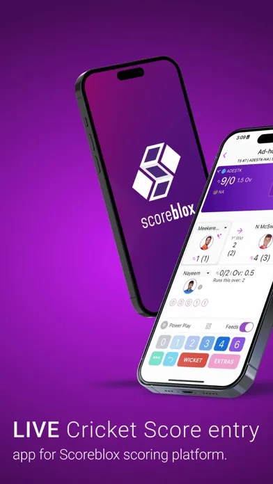 Ảnh chụp màn hình của scoreblox: cricket scoring app