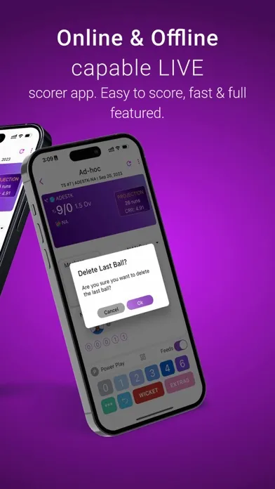 Ảnh chụp màn hình của scoreblox: cricket scoring app