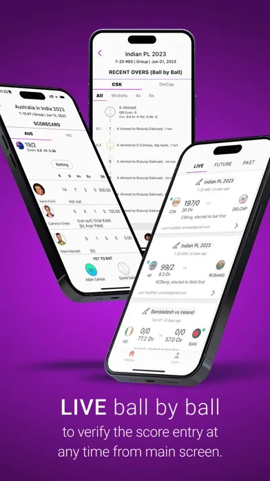 Ảnh chụp màn hình của scoreblox: cricket scoring app