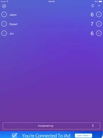 ScoreKeeper - Keep track of your scores for any board or card game iPad  Screenshots