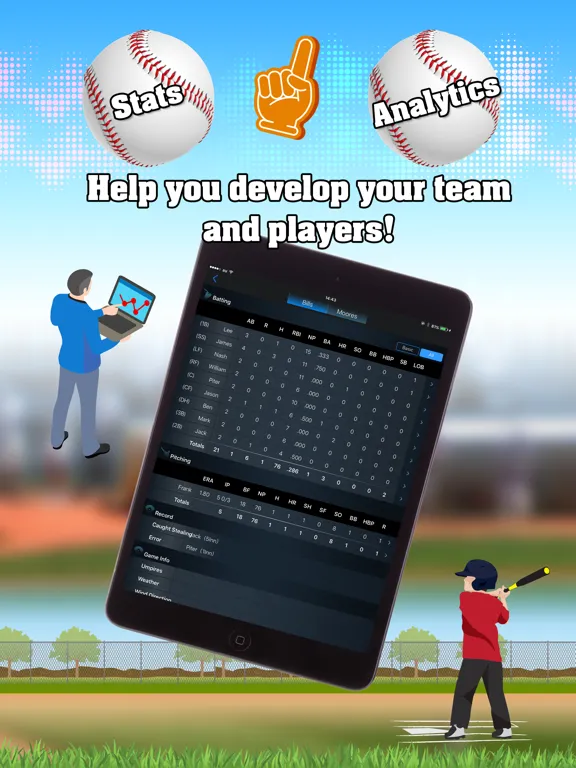 تصاویر EasyScore for Baseball iPad 