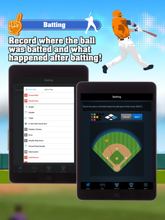تصاویر EasyScore for Baseball iPad 