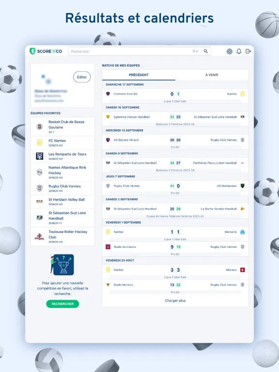 Score'n'co - Sport en direct iPad  স্ক্রিনশট