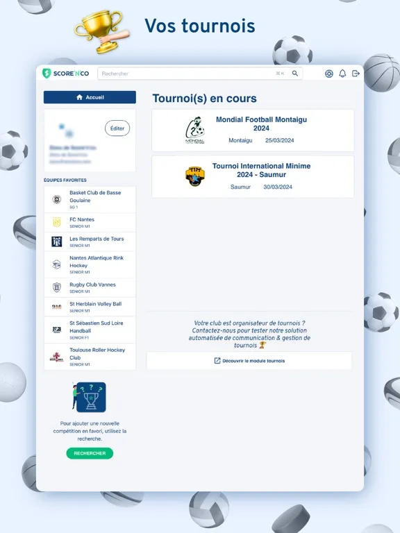 Score'n'co - Sport en direct iPad  স্ক্রিনশট