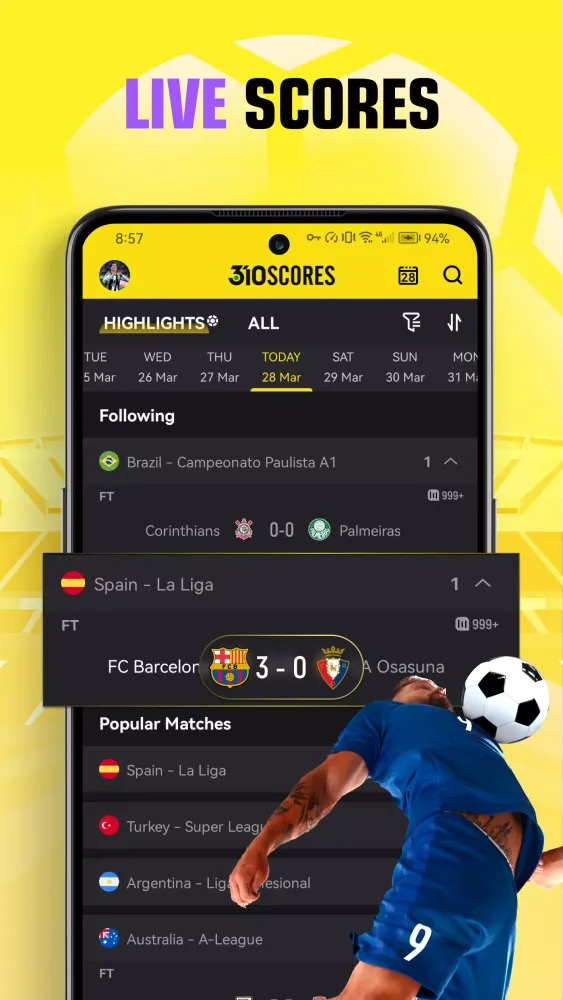 ภาพหน้าจอของ 310Scores