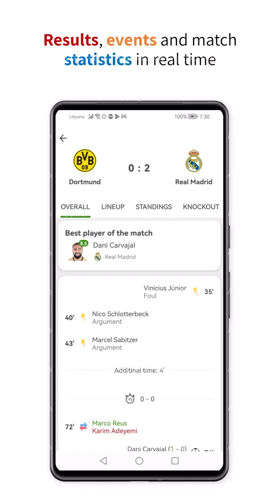 Capturas de pantalla de 90Scores: Live scores and news