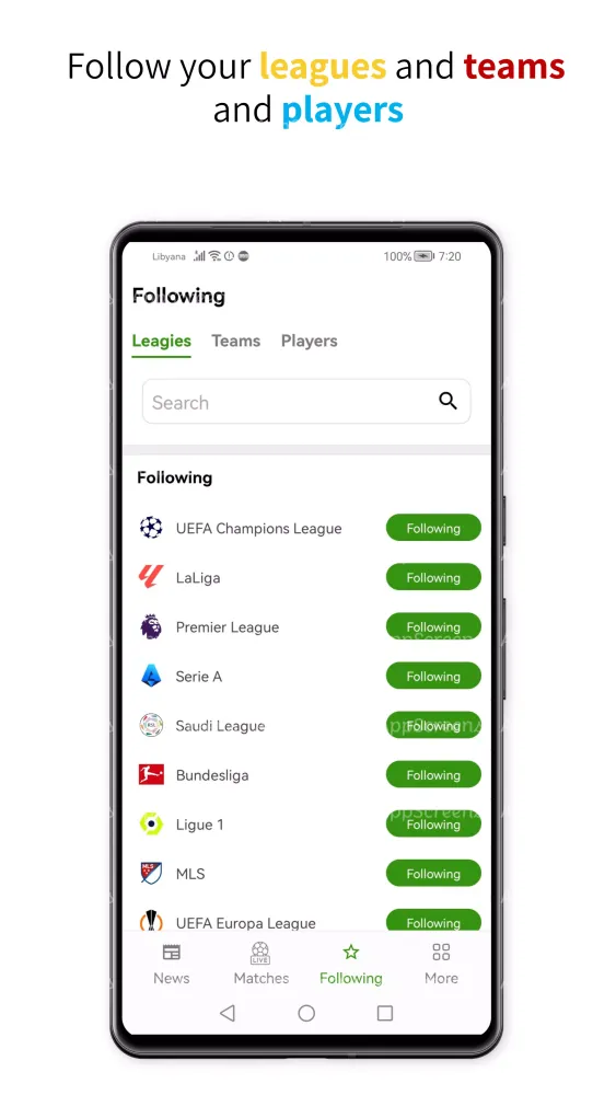 Capturas de pantalla de 90Scores: Live scores and news