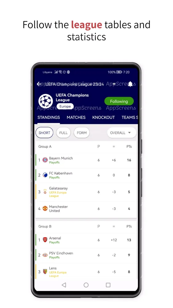 Capturas de pantalla de 90Scores: Live scores and news
