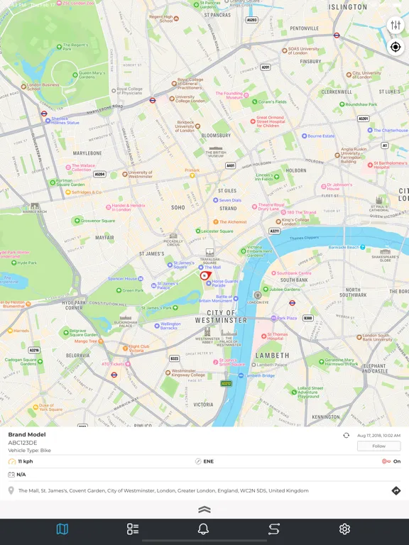 Infiniti Tracking iPad  Screenshots