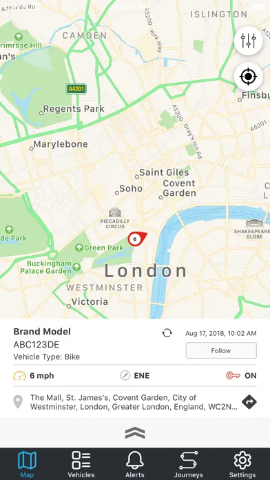 Infiniti Tracking Screenshots