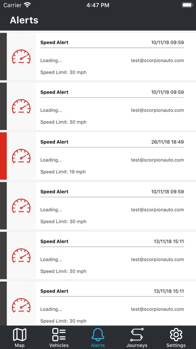 Infiniti Tracking Screenshots