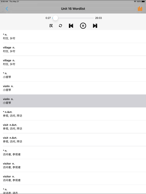 中考英语必备1600词 iPad  স্ক্রিনশট