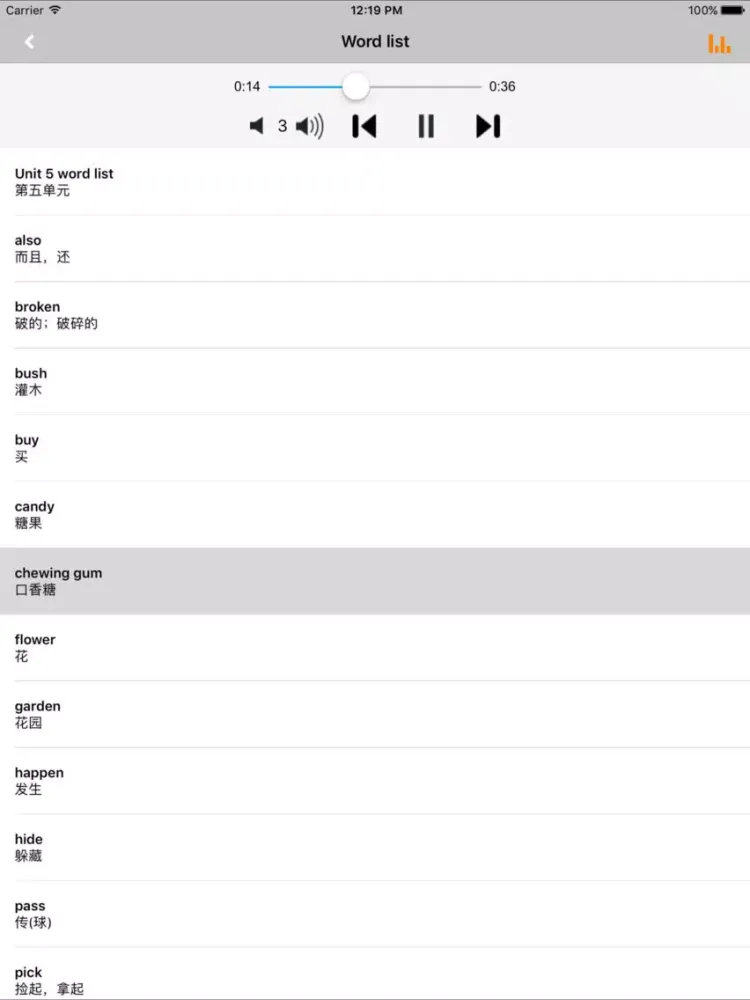 Tangkapan layar 剑桥小学英语五年级上下册外研版 iPad 