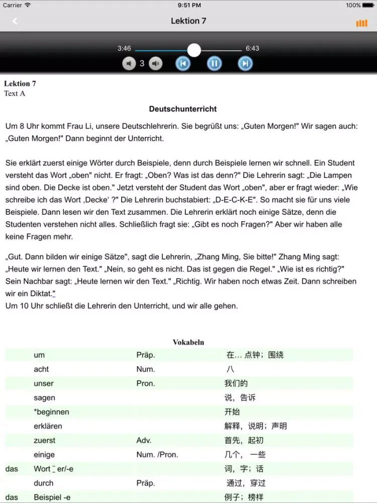 大学德语修订版第一册 -学德语考德福 iPad  Screenshots