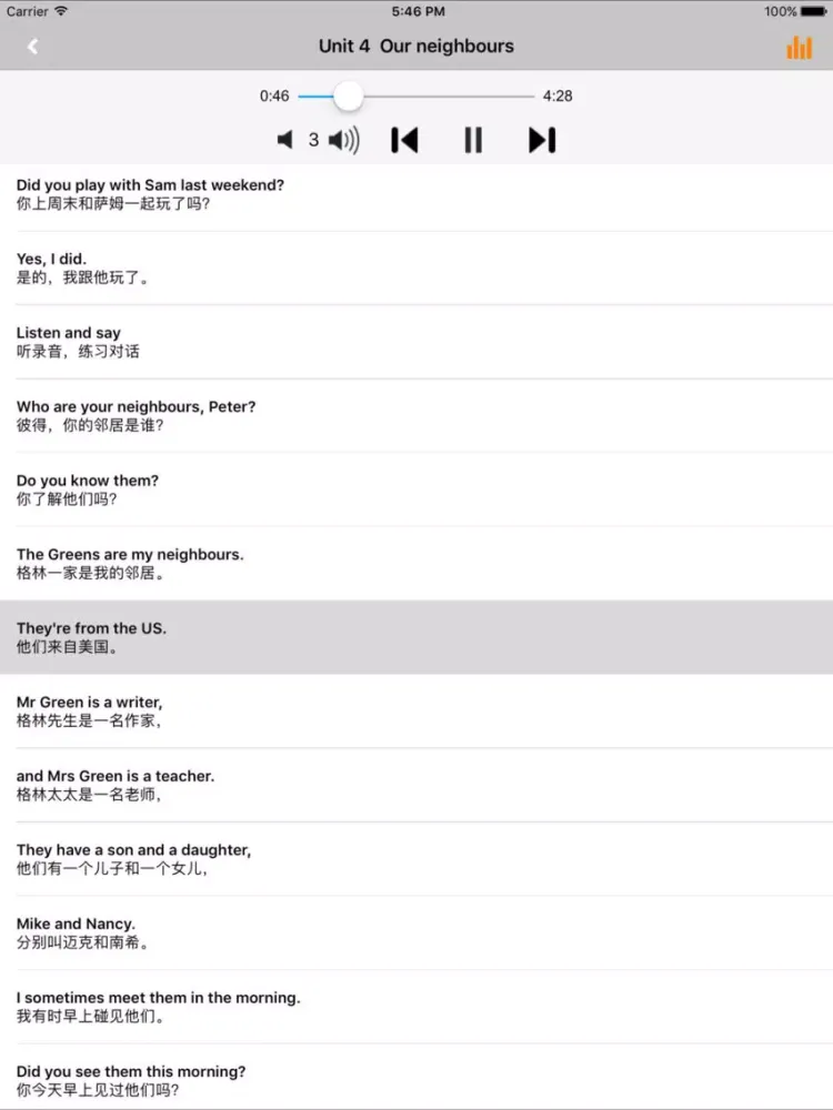Tangkapan layar 牛津小学英语六年级上下册沪教全国版 -三起点 iPad 