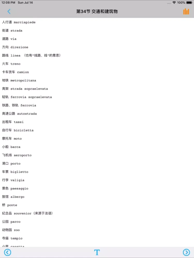 Screenshot di 意大利语词汇高效记忆工具 iPad 