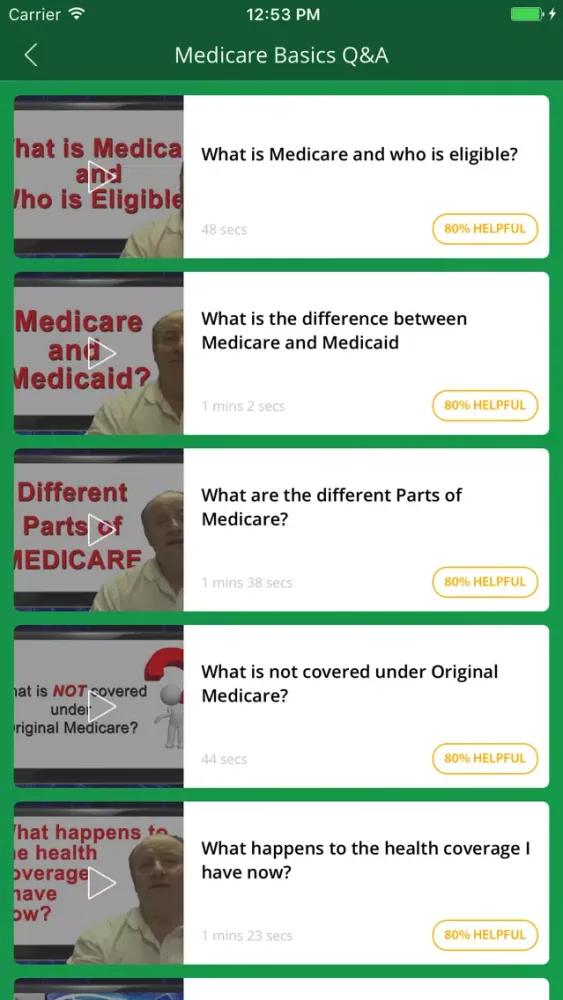 Zrzuty ekranu My Medicare Question