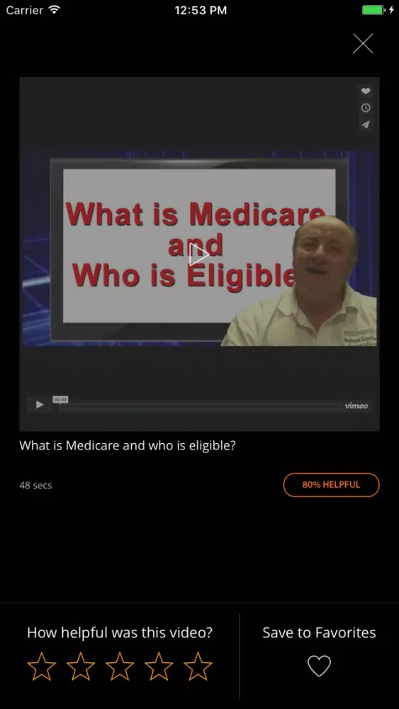 Zrzuty ekranu My Medicare Question