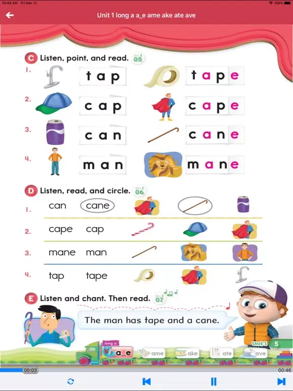 Tangkapan skrin 牛津自然拼读世界第3级 -英语启蒙早教课程 iPad 