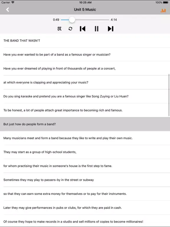 Zrzuty ekranu 人教版新课标高中英语必修2 -课本同步助手 iPad 