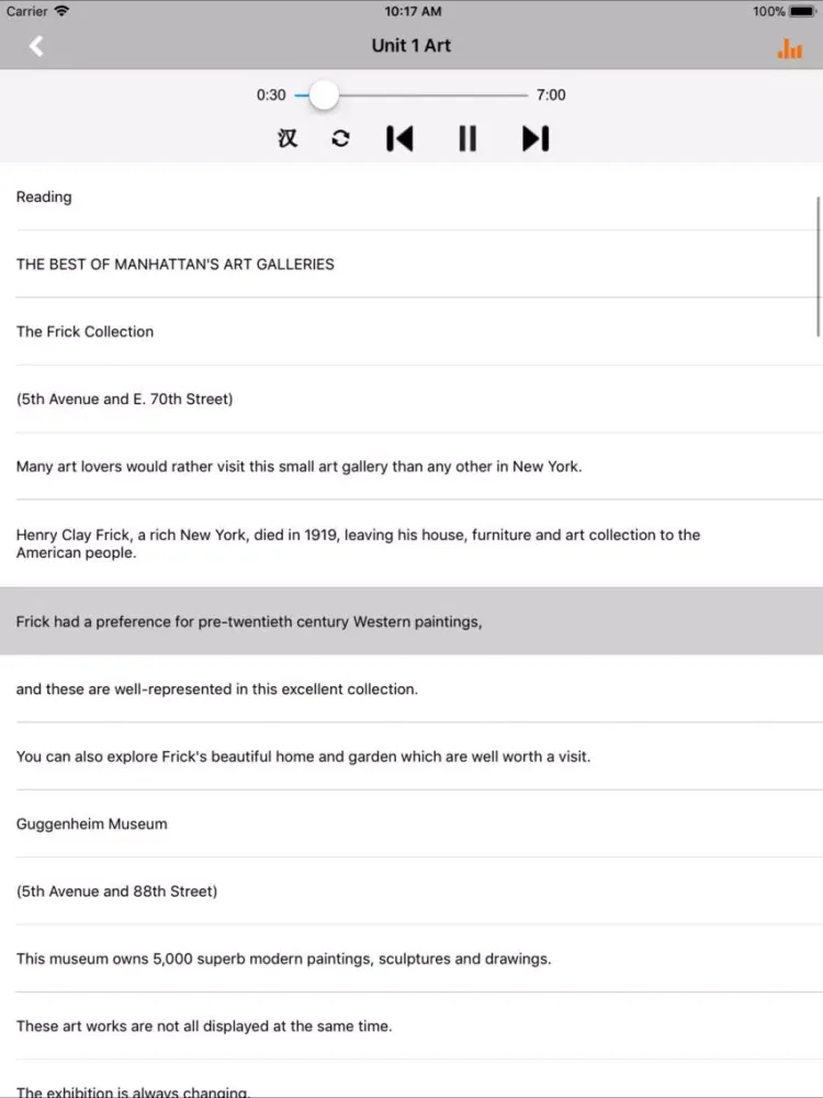 ภาพหน้าจอของ 人教版新课标高中英语选修6 iPad 