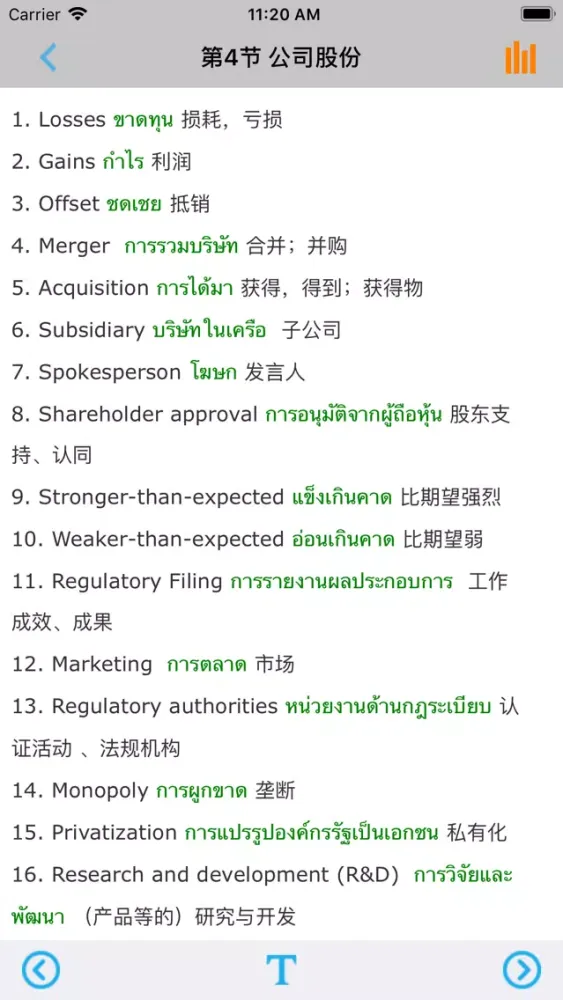 Captures d'écran de 泰语商务教程 -泰国语交际必备