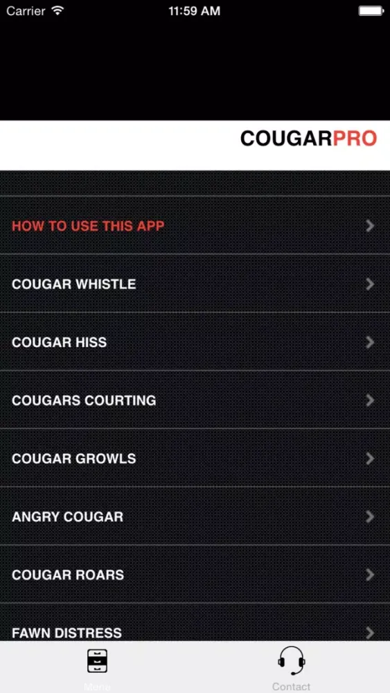 REAL Cougar Hunting Calls - 9 REAL Cougar CALLS & Cougar Sounds!应用截图