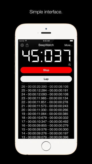 ภาพหน้าจอของ BeepWatch 2 Beeping Stopwatch