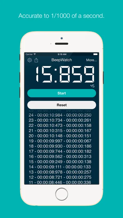 ภาพหน้าจอของ BeepWatch 2 Beeping Stopwatch