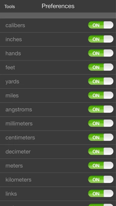 Tangkapan skrin Mila's Length Converter Calculator