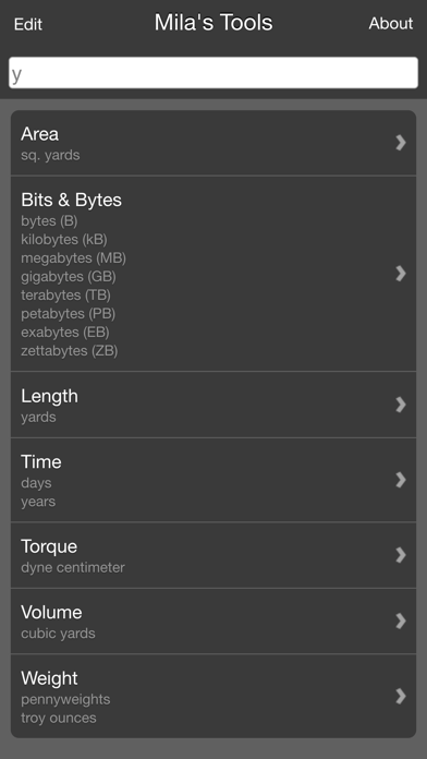 Mila's Tools Unit Converter Screenshots