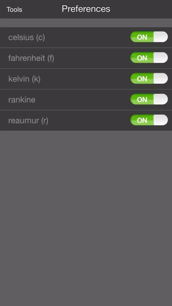 Tangkapan skrin Mila's Temperature Converter
