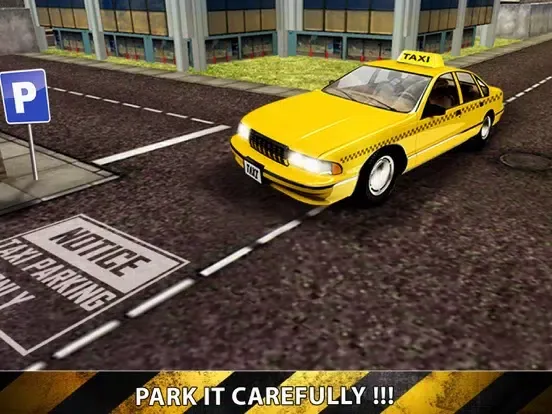 Capturas de pantalla de City Taxi Driver Sim 2016 - Yellow Cab Parking Maina in Las Vegas Real Traffic iPad 