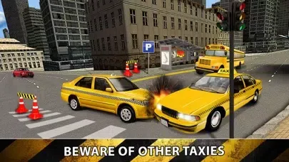 Capturas de pantalla de City Taxi Driver Sim 2016 - Yellow Cab Parking Maina in Las Vegas Real Traffic