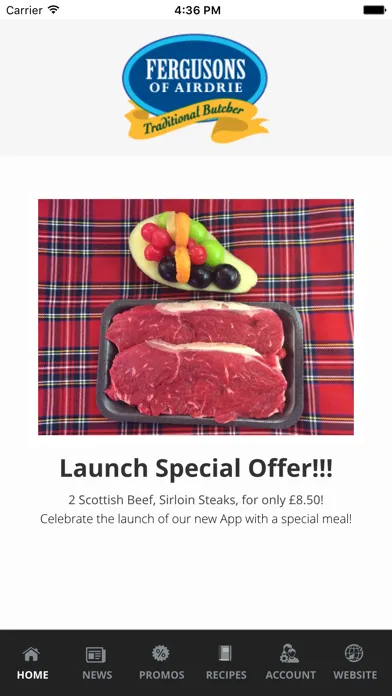 Tangkapan skrin Fergusons of Airdrie Butchers