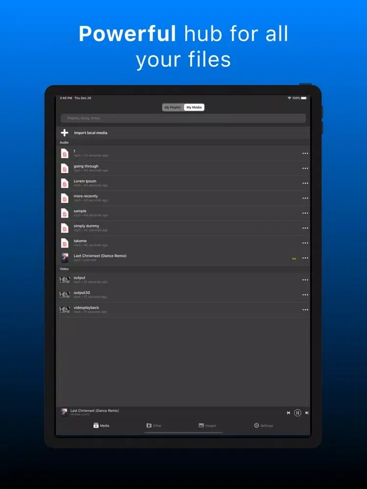 Tangkapan layar My Media Files: File Manager iPad 